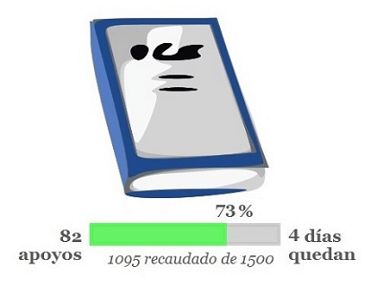 En esta campaña de crowdfunding para libros, la obra lleva recaudado tres cuartos de la financiación que necesita